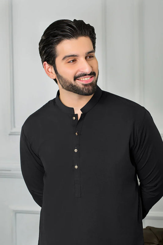 BLACK MALLAI BOSKI UNSTITCHED (100% PREMIUM QUALITY)