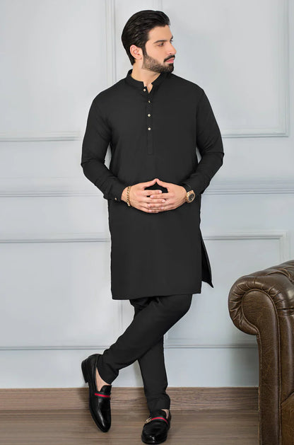 BLACK MALLAI BOSKI UNSTITCHED (100% PREMIUM QUALITY)