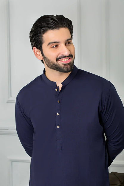 NAVYBLUE MALLAI BOSKI UNSTITCHED (100% PREMIUM QUALITY)
